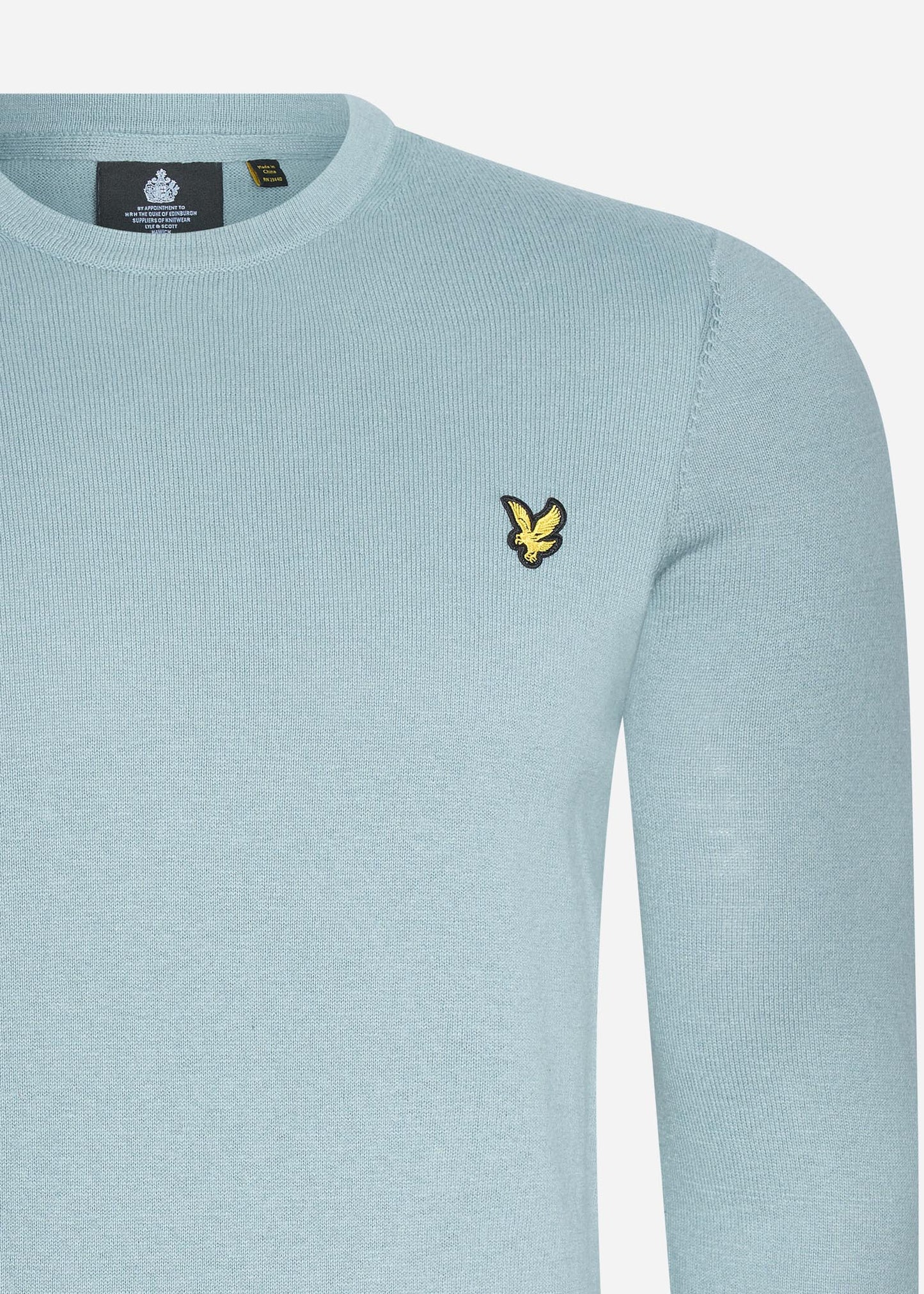 Cotton merino crew jumper - away blue - Lyle & Scott