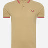 Fred Perry Polo's Twin tipped polo - warm stone blood