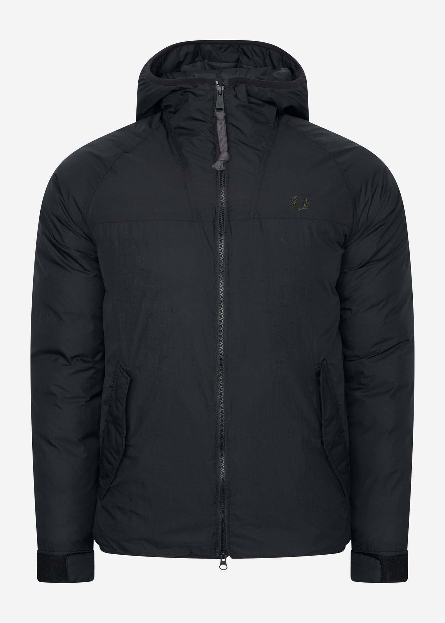 Insulated hooded jacket - black