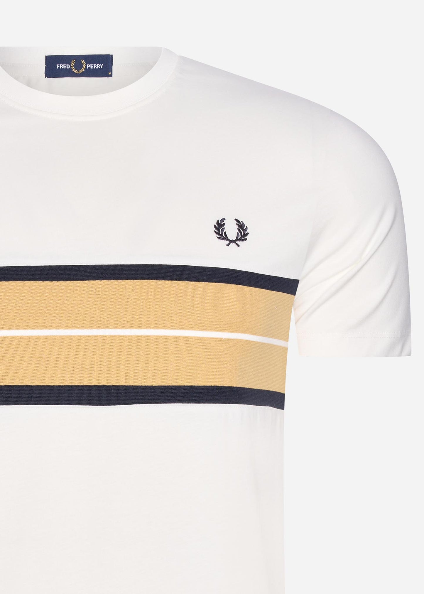 Fred Perry T-shirts  Tramline panel t-shirt - snow white 