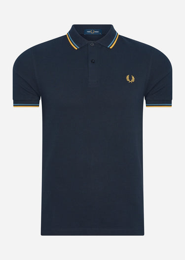 Fred Perry Polo's Twin tipped fred perry shirt - navy ash blue gold