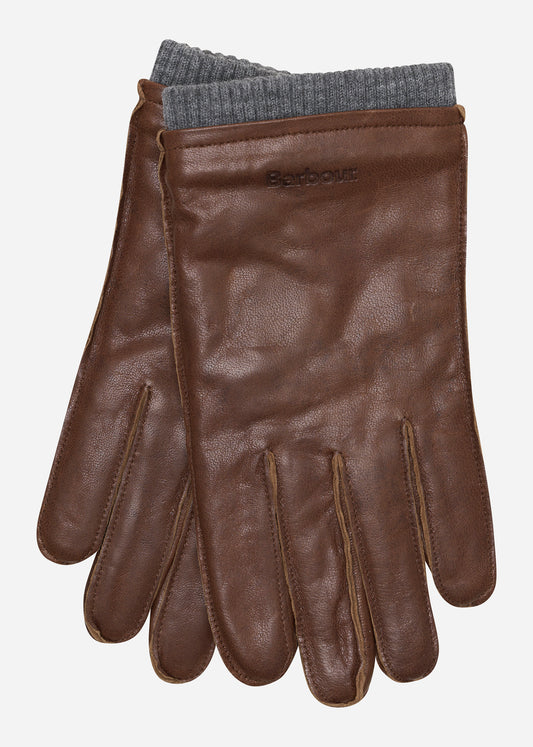 Barbour Handschoenen  Braden burnished leather glove - brown 