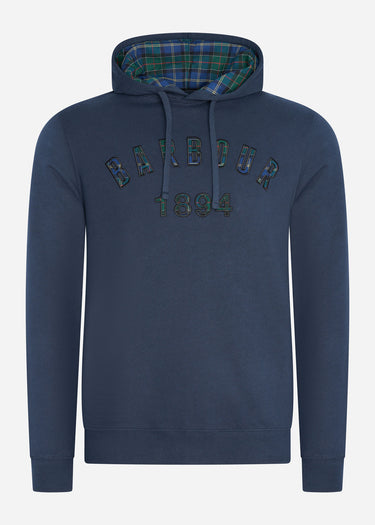 Barbour Hoodies  Affiliate popover hoodie - navy