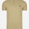 Fred Perry Polo's Bomber collar polo shirt - warm stone