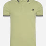 Fred Perry Polo's Twin tipped fred perry shirt - sage green