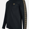 Fred Perry Longsleeve Tees Long sleeve laured taped tee - black gold