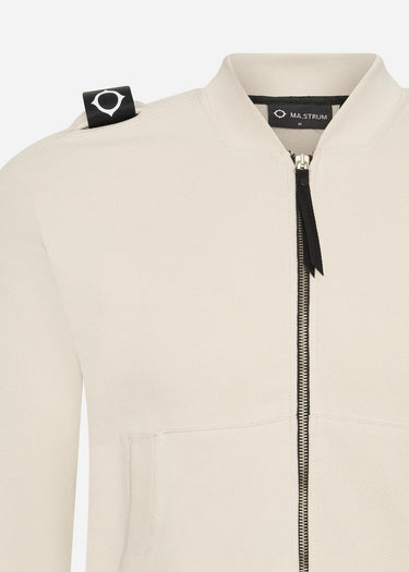 MA.Strum Vesten  Full zip bomber sweat - aluminium