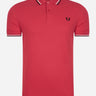 Fred Perry Polo's Twin tipped fred perry shirt - washed red snow white black