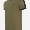 Fred Perry T-shirts Tonal tape ringer t-shirt - military green