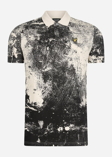 Lyle & Scott Polo's  Erosion print polo shirt - cove
