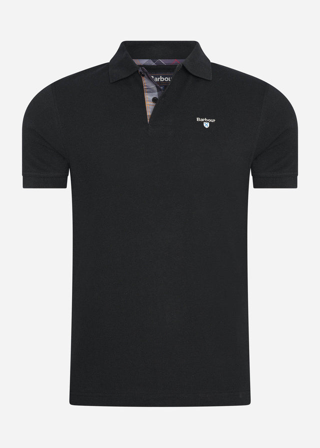 Barbour Polos Barbour tartan pique polo - black