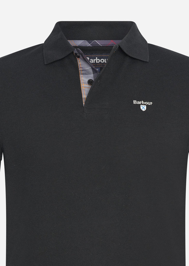 Barbour Polos Barbour tartan pique polo - black