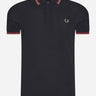 Fred Perry Polo's Twin tipped fred perry shirt - black washed red sage green