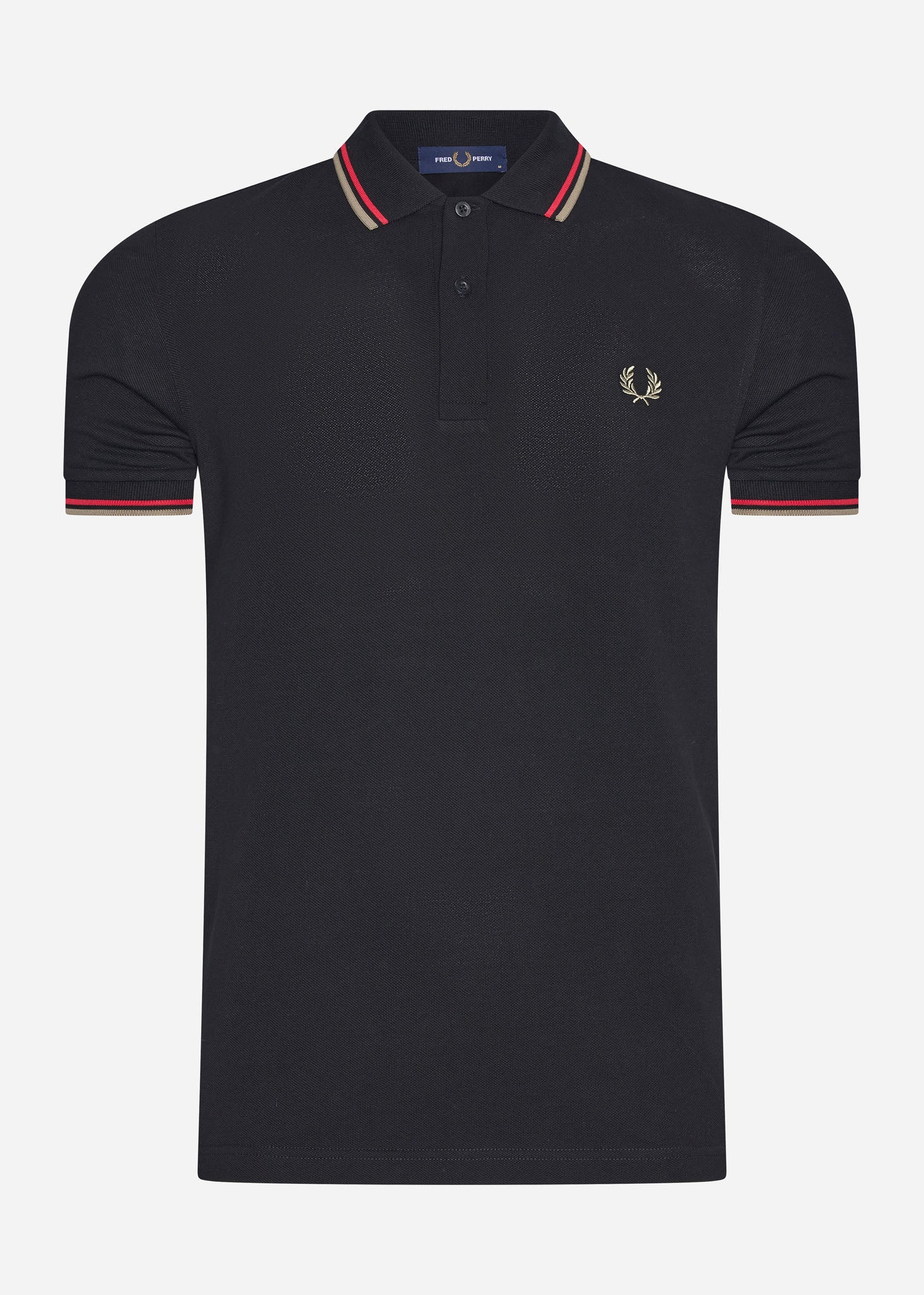 Fred Perry Polo's  Twin tipped fred perry shirt - black washed red sage green 