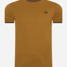 Fred Perry T-shirts Twin tipped t-shirt - dark caramel