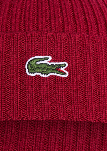 Lacoste Mutsen Wool cap - bordeaux
