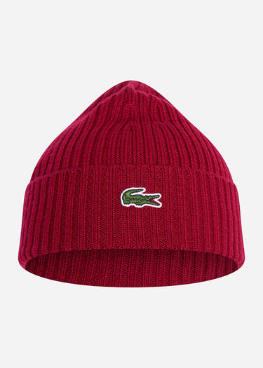 Lacoste Mutsen Wool cap - bordeaux