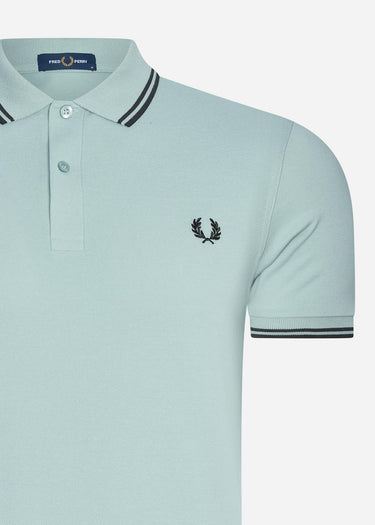 Fred Perry Polo's Twin tipped fred perry shirt - silver blue black