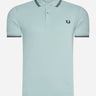 Fred Perry Polo's Twin tipped fred perry shirt - silver blue black