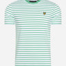 Lyle & Scott T-shirts Breton stripe t-shirt - green glaze white