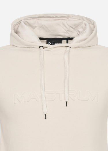 MA.Strum Hoodies Embossed logo overhead hoody - aluminium