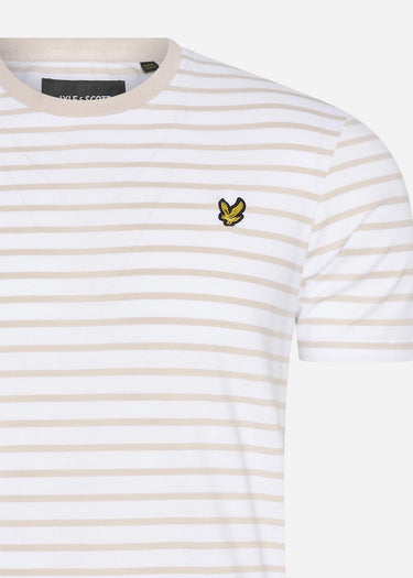 Lyle & Scott T-shirts Breton stripe t-shirt - light mist