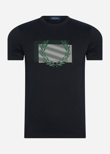 Fred Perry T-shirts  Glitched graphic t-shirt - black