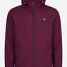 Lyle & Scott Jassen Zip through hooded jacket - burgundy