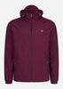 Lyle & Scott Jassen Zip through hooded jacket - burgundy
