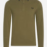 Fred Perry Longsleeve Polo's LS twin tipped shirt - uniform green black