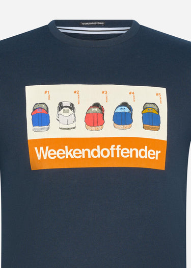 Weekend Offender T-shirts Trainer spotting - navy