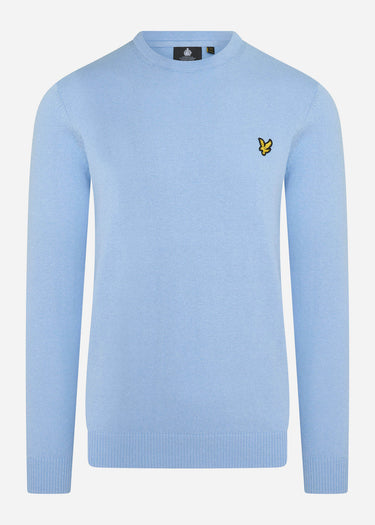 Lyle & Scott Truien Cotton merino crew jumper - light blue
