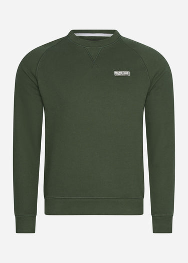 Barbour International Truien  Essential crew neck sweat - kombu green