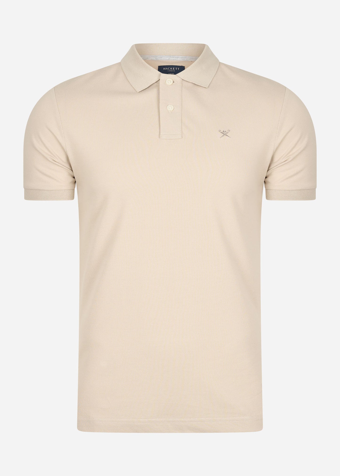 Hackett London Polo's Cotton pique polo shirt - silver lining