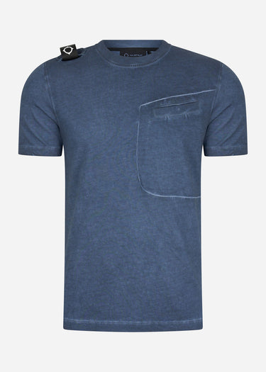 MA.Strum T-shirts  Oil wash tee shirt - ink navy