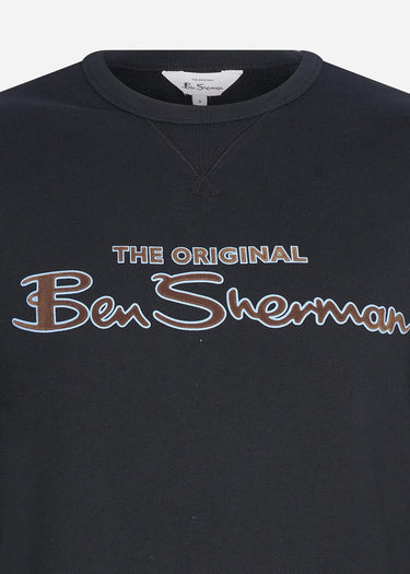 Ben Sherman Truien Signature logo sweat - black