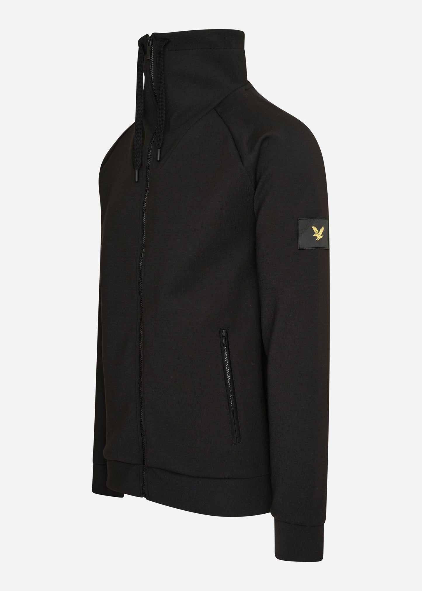 lyle and scott high neck zip jumper black