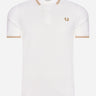 Fred Perry Polo's Twin tipped fred perry shirt - snow white desert desert