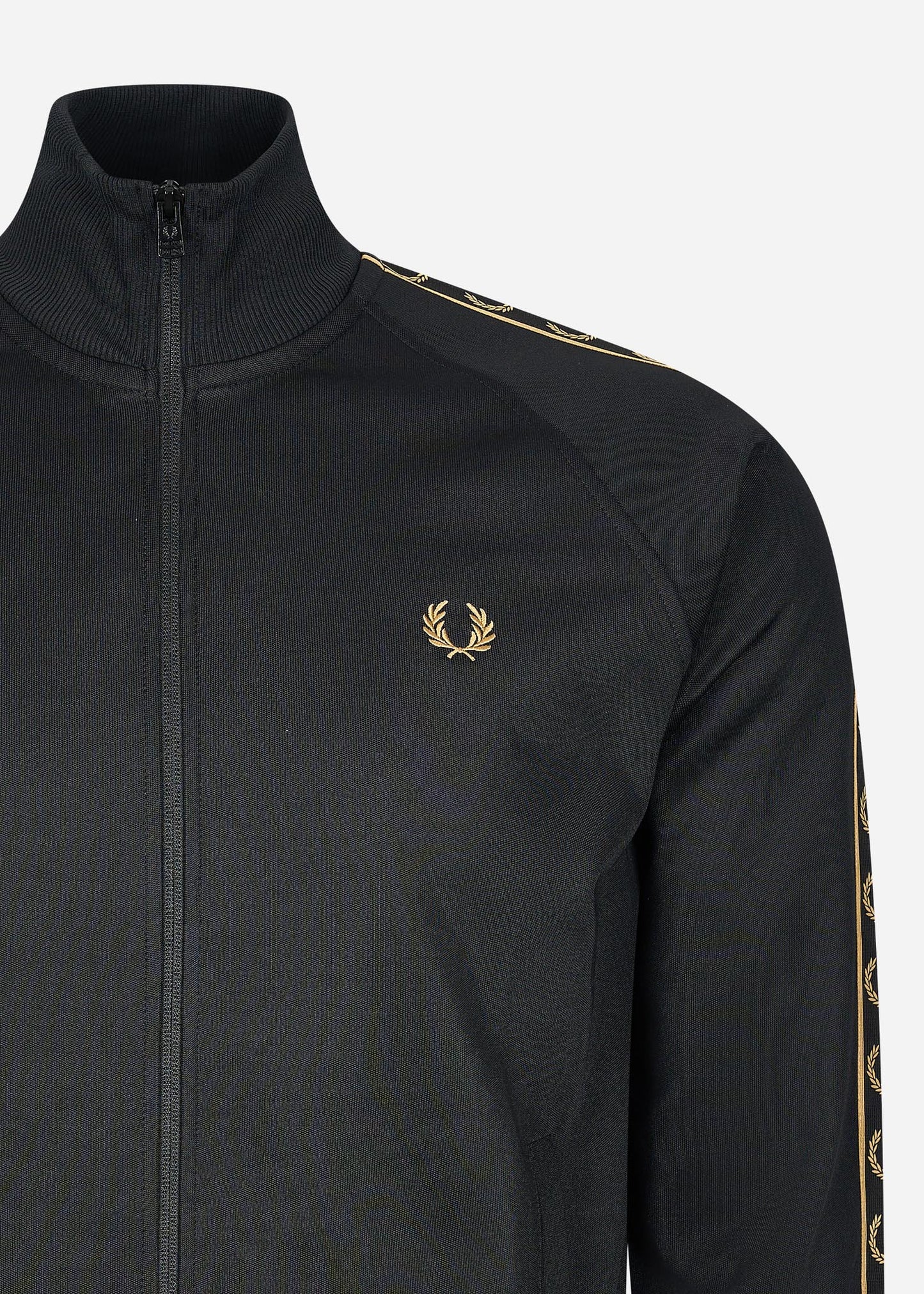 Fred Perry Vesten Seasonal taped track jacket - black gold