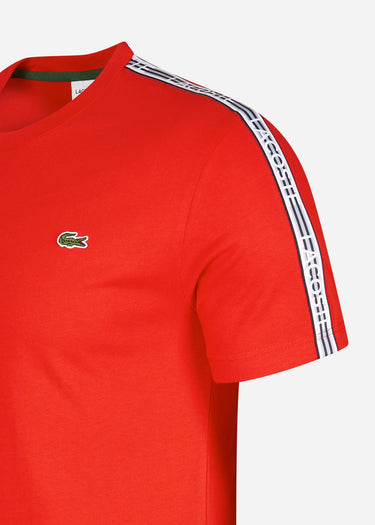 Lacoste T-shirts Contrast stripe t-shirt - corrida