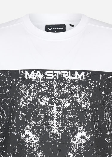 MA.Strum T-shirts  Half body print tee - optic white