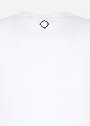 MA.Strum T-shirts  Half body print tee - optic white