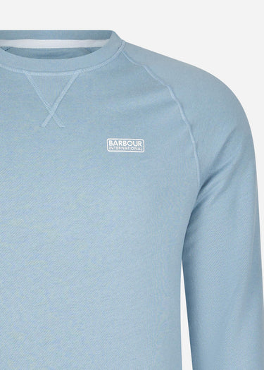 Barbour International Truien  Essential crew neck sweat - powder blue