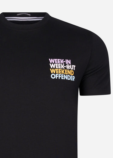 Weekend Offender T-shirts Week in week out - black