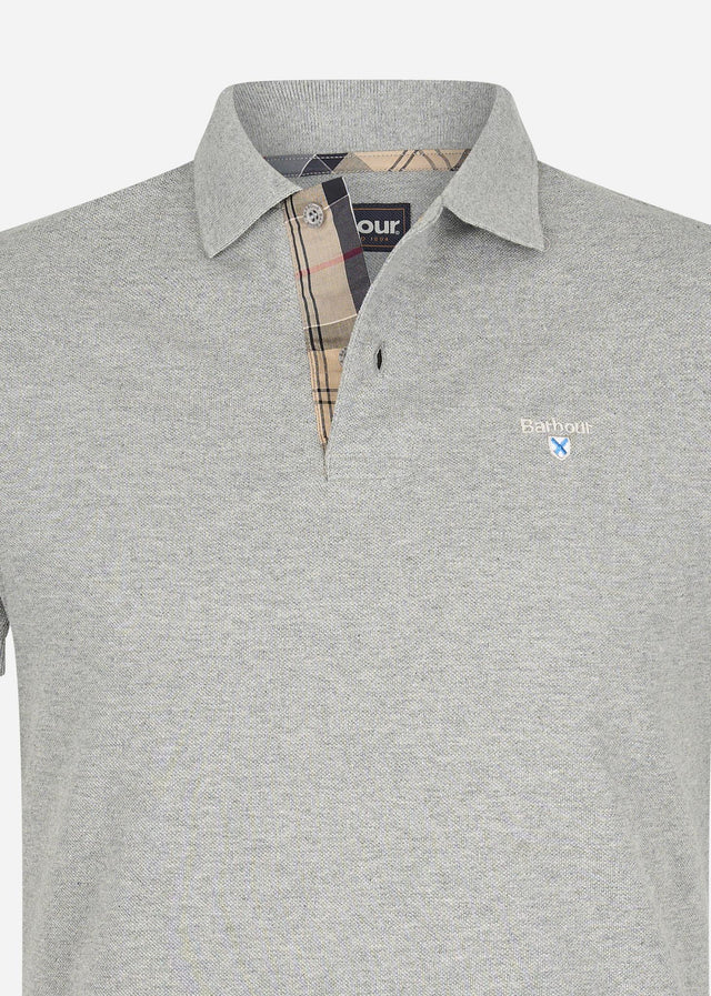 Barbour Polos Tartan pique polo - grey marl