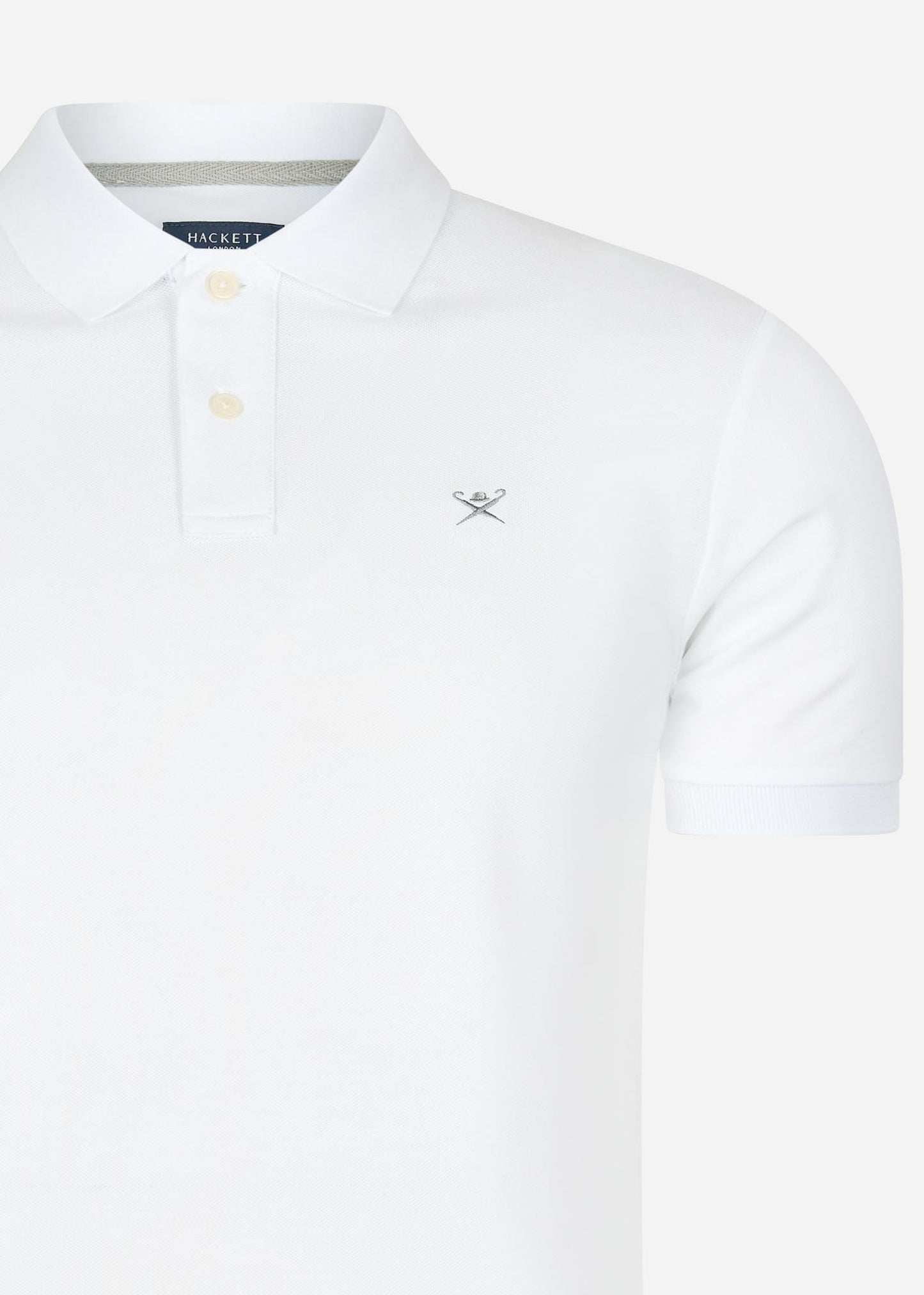 Hackett London Polo's Cotton pique polo shirt - optic white