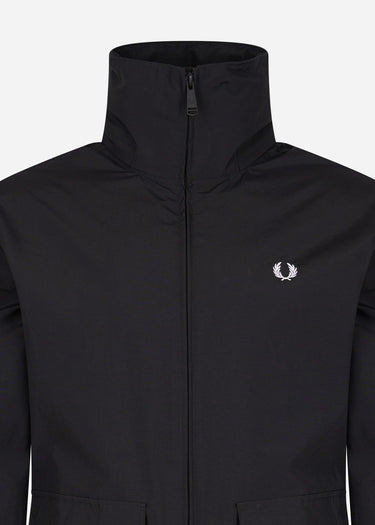 Fred Perry Jassen Patch pocket zip through jacket - black