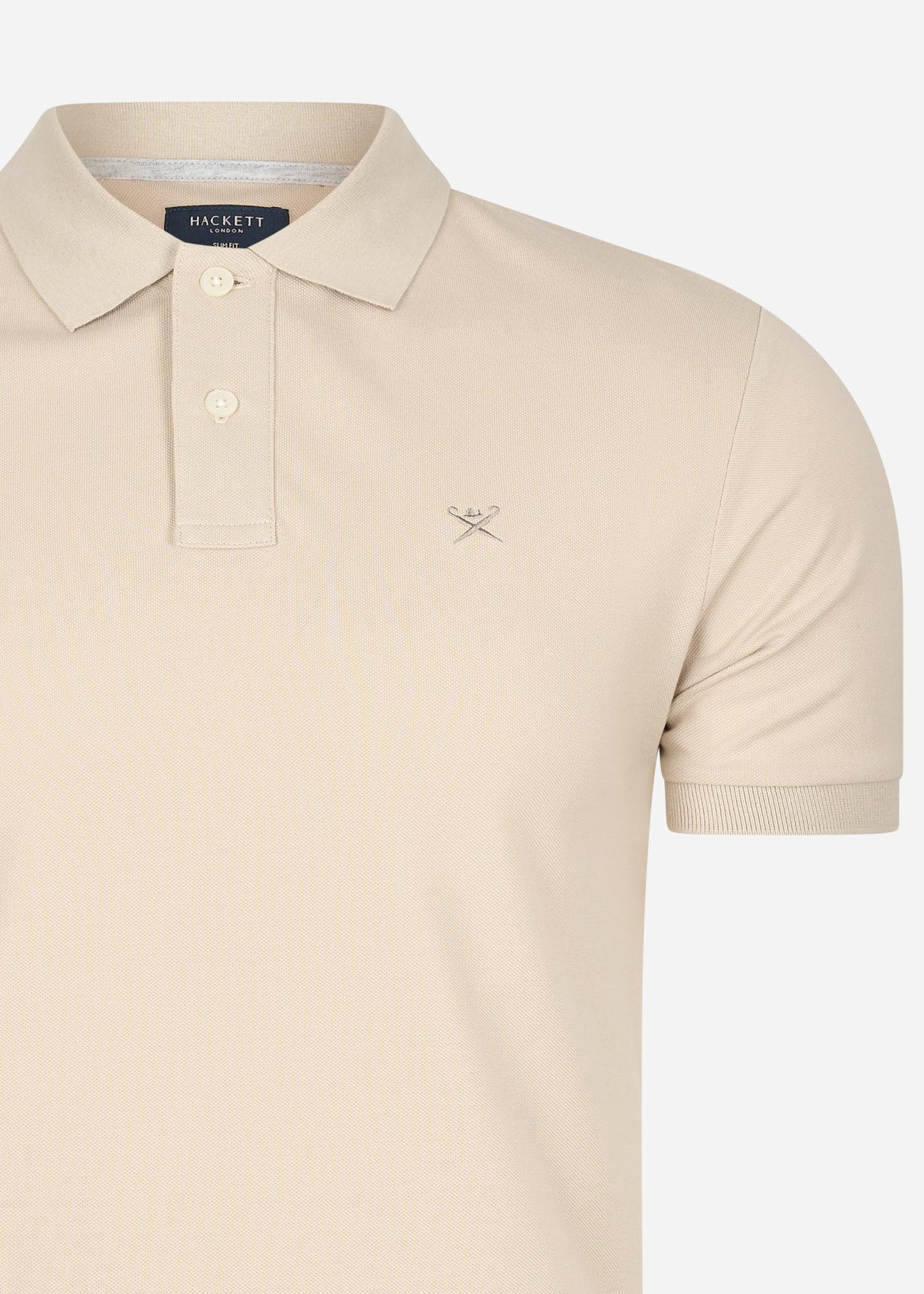 Hackett London Polo's Cotton pique polo shirt - silver lining