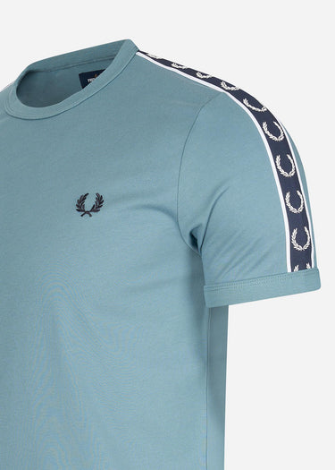 Fred Perry T-shirts Contrast tape ringer t-shirt - ash blue navy