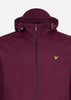 Lyle & Scott Jassen Zip through hooded jacket - burgundy